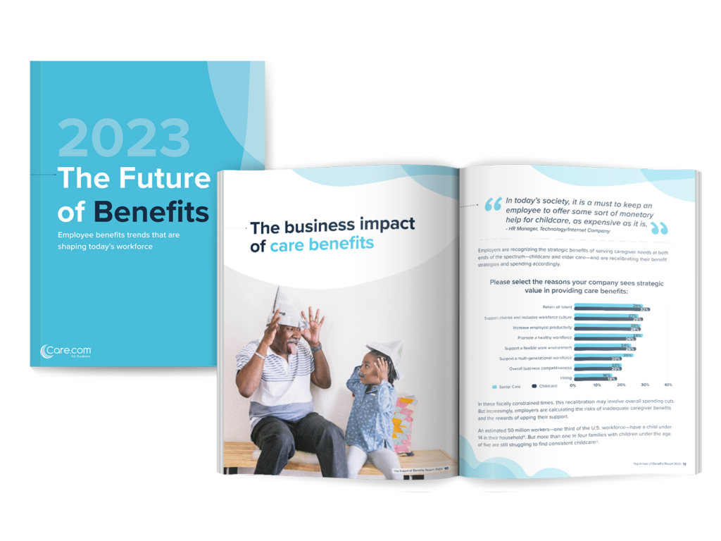 Cover and spread for Future of Benefits 2023 report