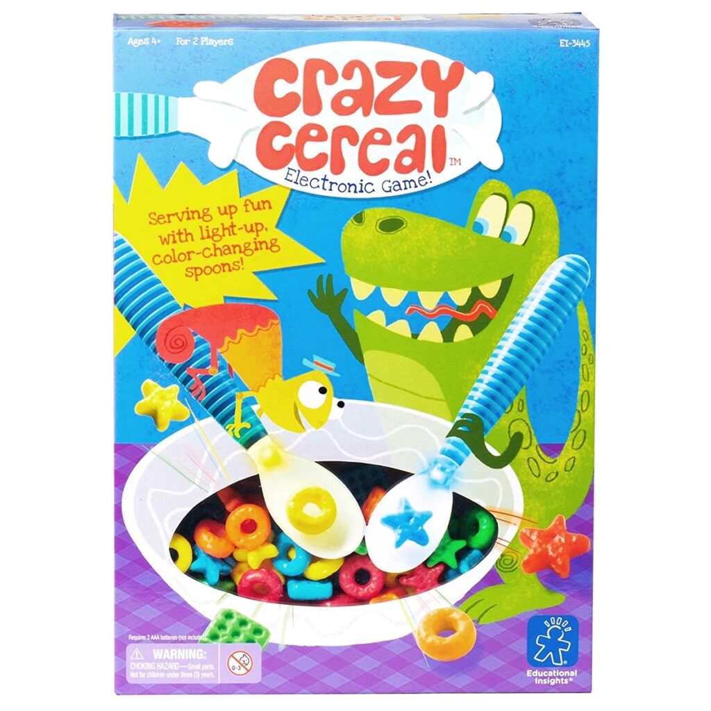 Crazy Cereal electronic game  is a great indoor game for 5 year olds