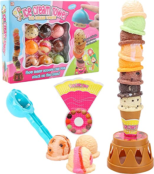 Ice Cream Stacking Tower Balancing Game is a great indoor game for 5 year olds
