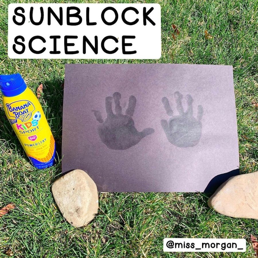 sunblock science experiment kids can do at home
