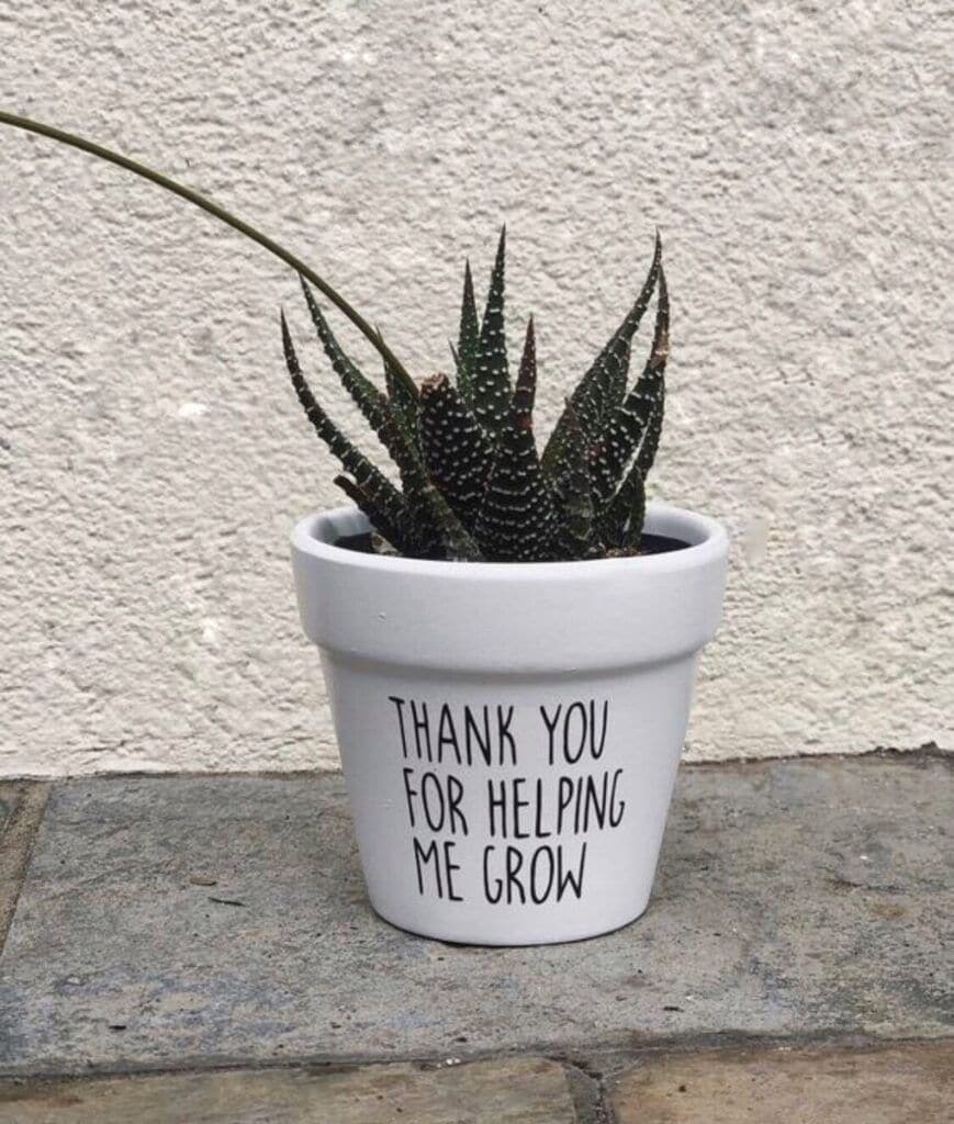 Thank You for Helping me Grow Planter pot teacher gift