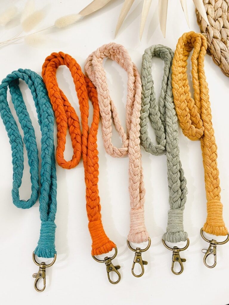 macrame braided lanyard teacher gift