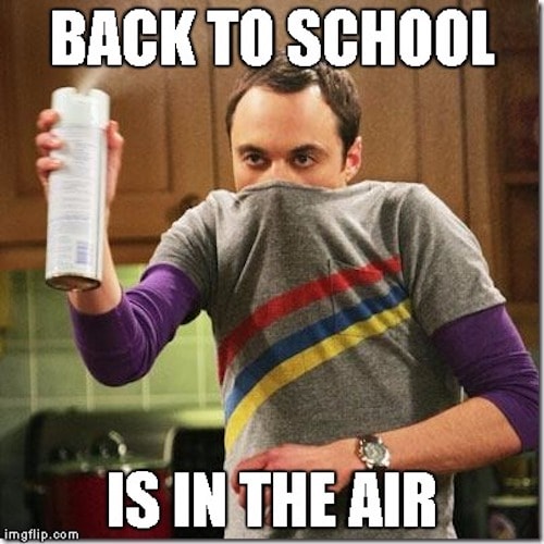 Back to school meme: Back to school is in the air