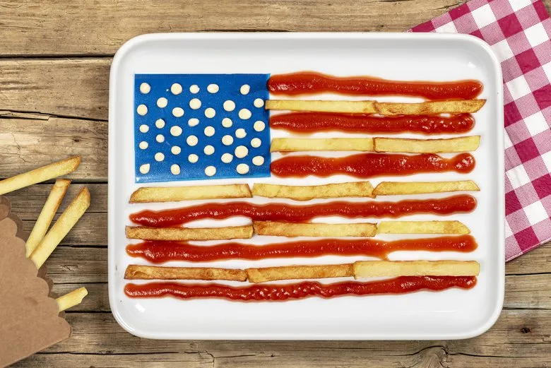 What's more American than French fry and ketchup stars and stripes on the Fourth of July