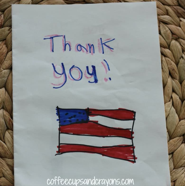 Writing a thank-you note to someone in the military is a great way to celebrate the Fourth of July