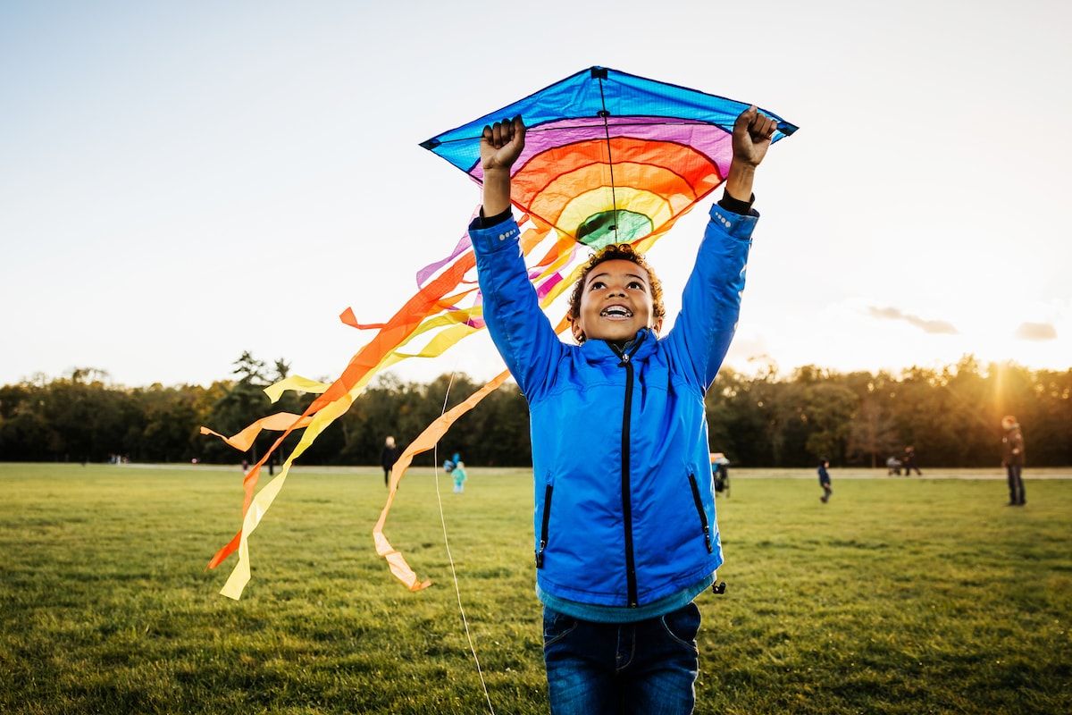 Learning to fly a kite is a fun after-school activity for kids