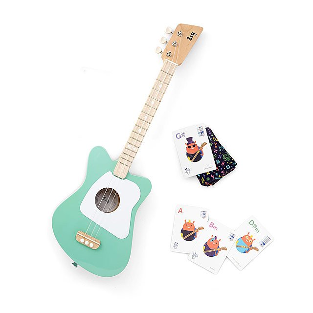 A mini beginner's acoustic guitar is an awesome gift idea for creative toddlers