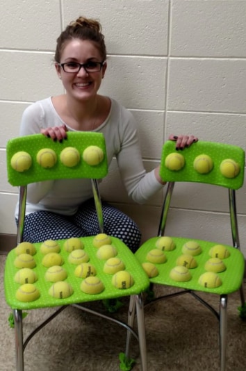 Teacher Creates Tennis Ball Chairs for Students With Autism