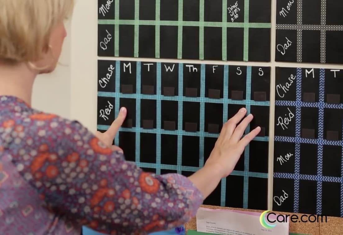 Follow these steps for making a DIY chalkboard family calendar for back to school