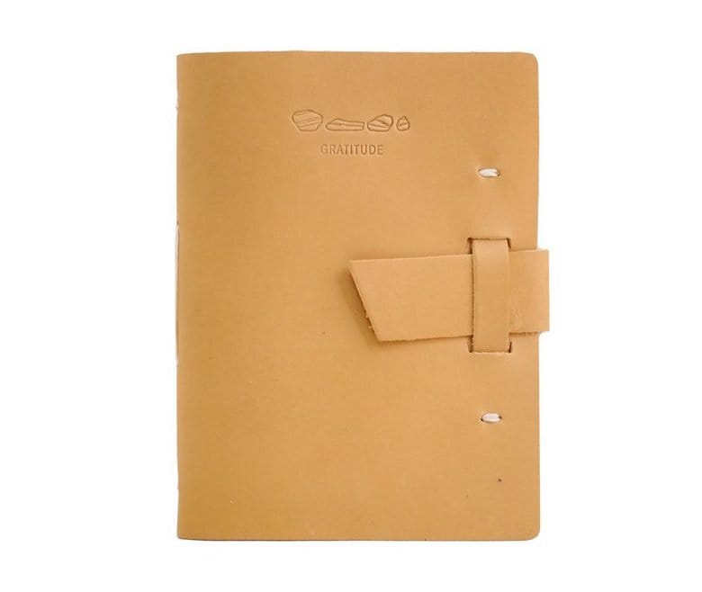 A leather gratitude journal makes a lovely gift