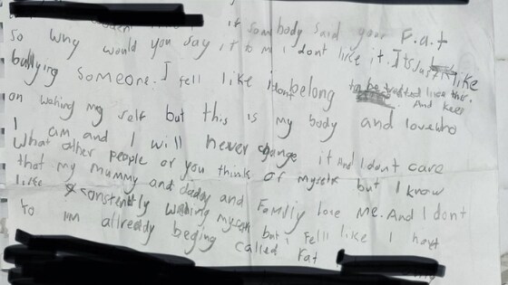 8-year-old’s letter to classmate who called her ‘fat’ is a powerful illustration of self-love