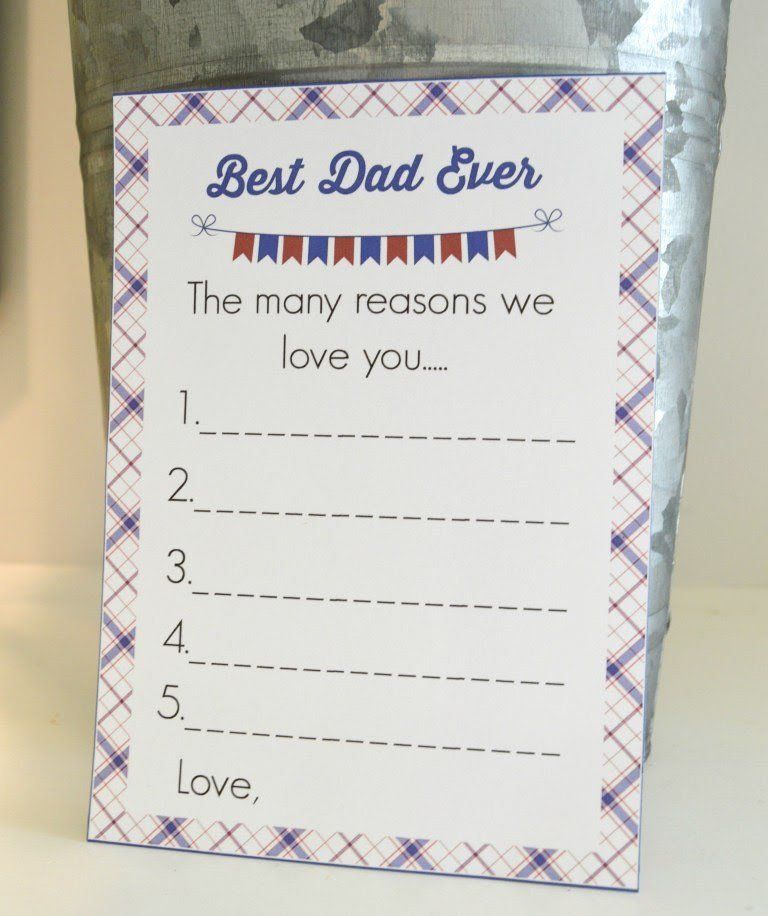This Best Dad Ever printable is a Father’s Day gift that kids can make