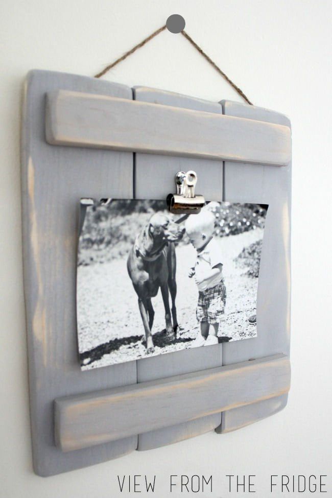These DIY pallet picture frames are a Mother’s Day gift that kids can make