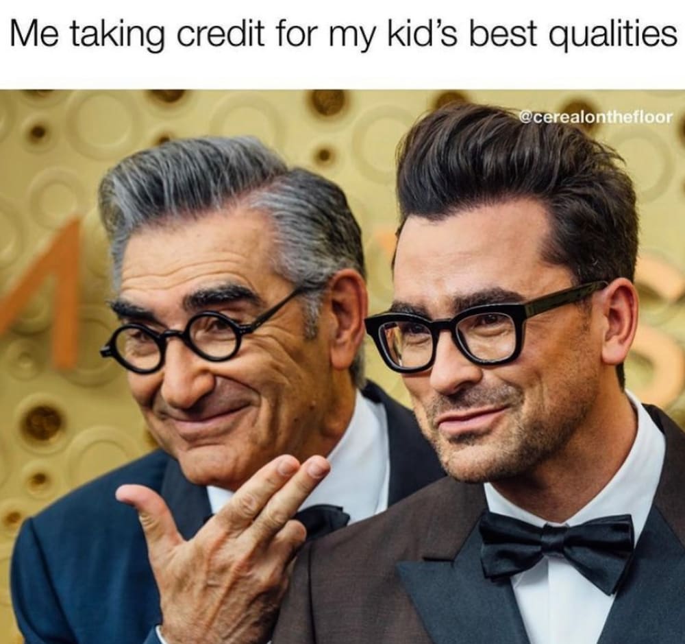 Dad Meme: Me taking credit for my kid's best qualities