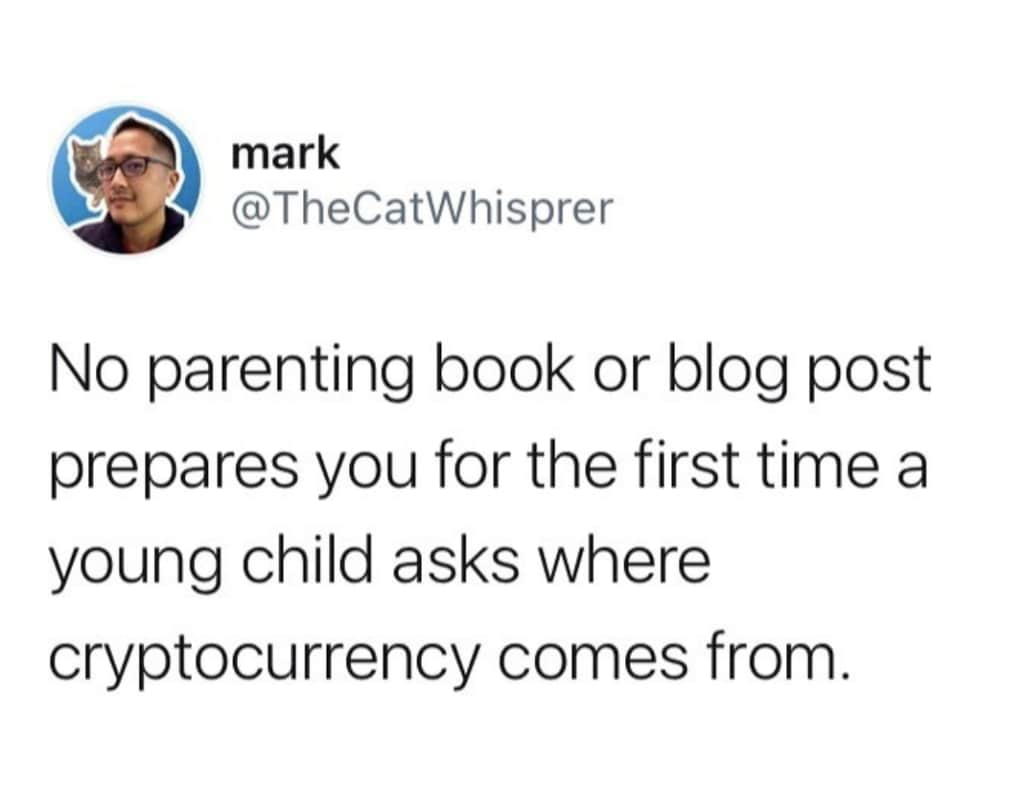 funny dad memes about kids asking about cryptocurrency