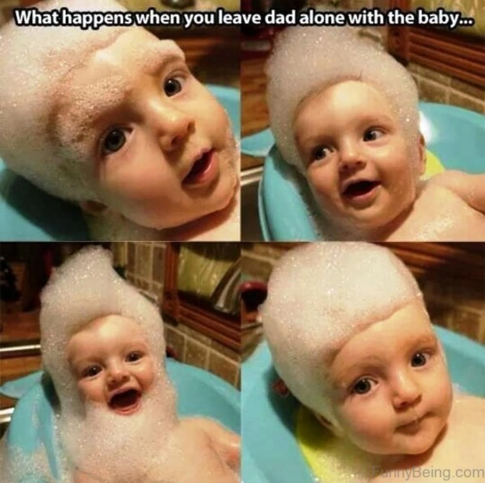 Dad Meme: What happens when you leave dad alone with the baby...