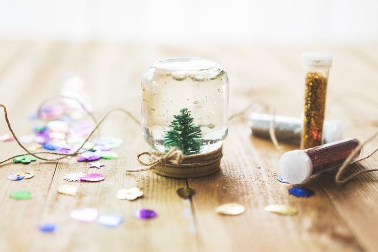 Turn baby food jars into snow globes for a fun after-school activity for kids