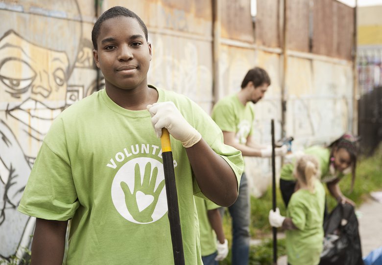 Volunteering in your community is a wonderful service oriented after-school activity for kids