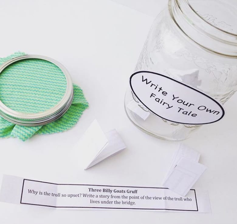 This tell me a story jar activity makes a fun after-school activity for kids