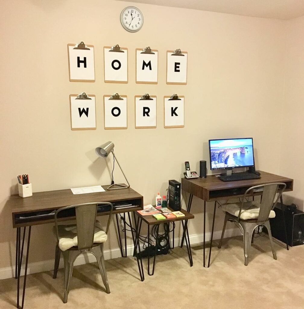 DIY minimalist homework station for kids