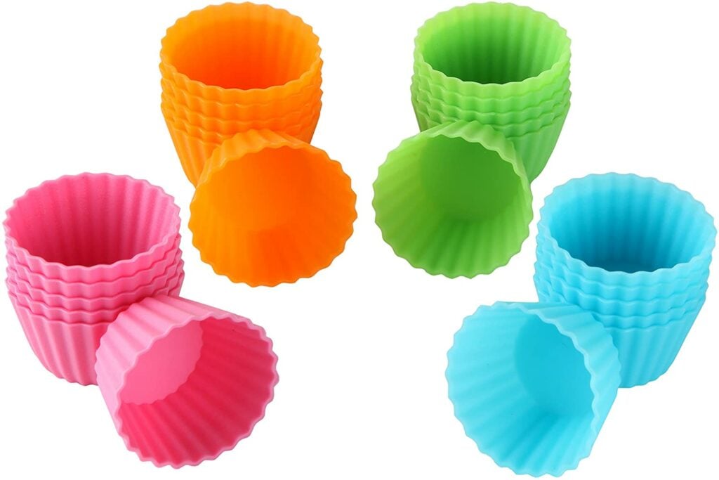 silicone mini cupcake holders for kids lunchboxes