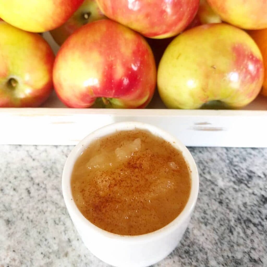 Making instant pot applesauce is a fun fall activity for kids