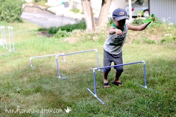Making a DIY obstacle course is a fun thing to do when bored for kids