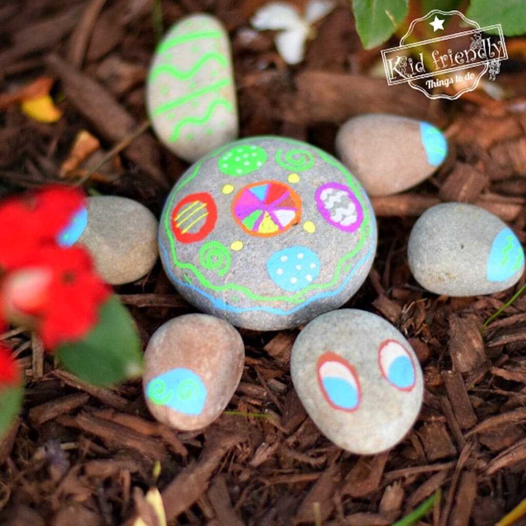  Pintar rocas es algo divertido de hacer cuando se aburre para niños