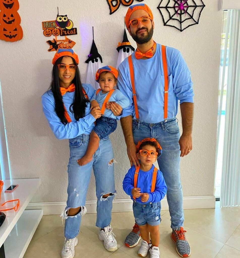 Family of 4 Blippi Halloween Costume