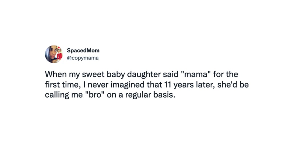 Funny parenting tweet 2021 SpacedMom @copymama