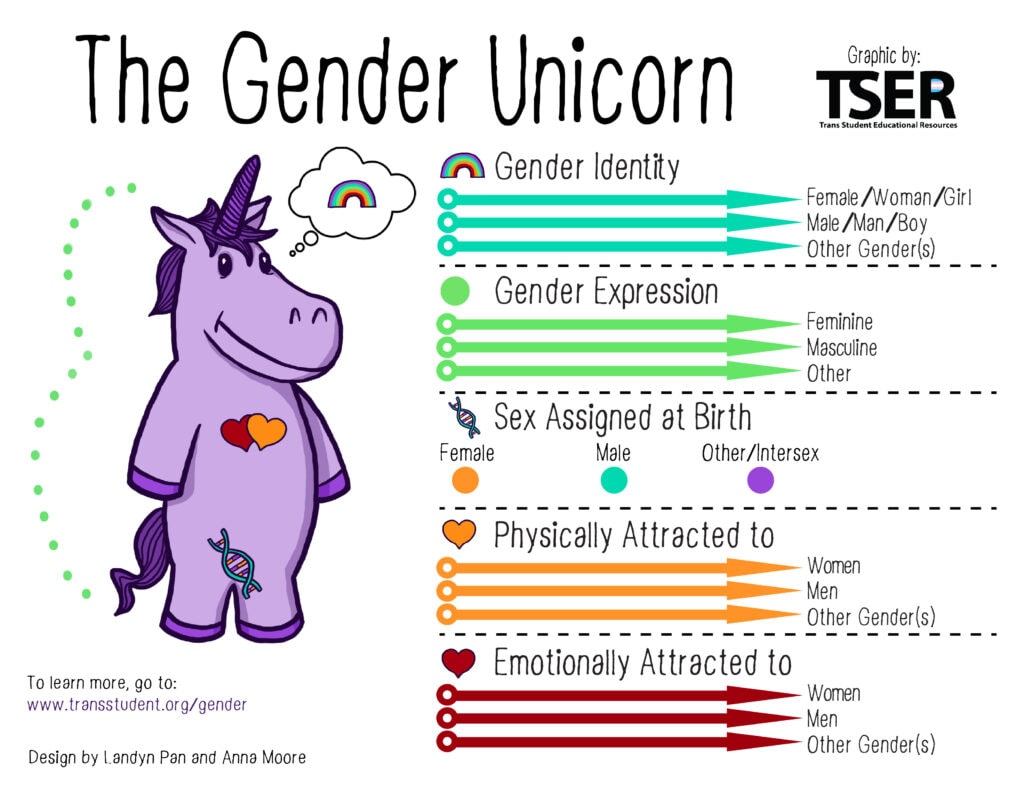 The gender unicorn illustration from Trans Student Educational Resources