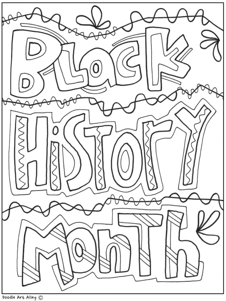 Black History Month coloring page