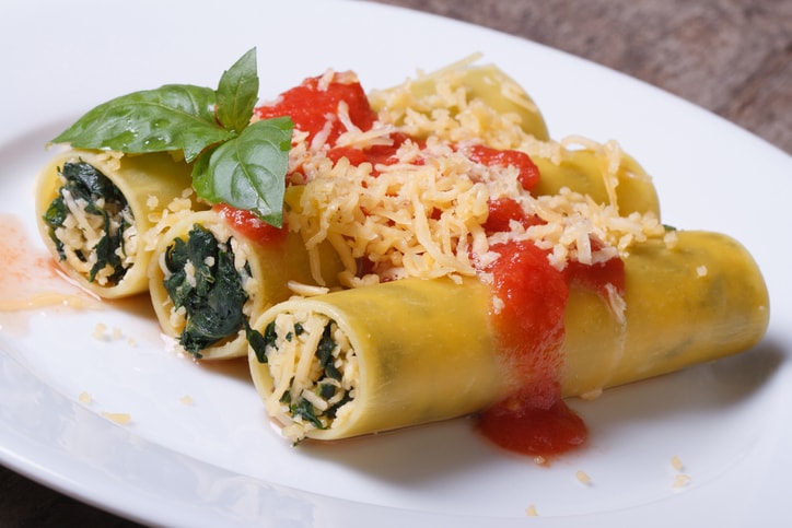 spinach and cheese manicotti