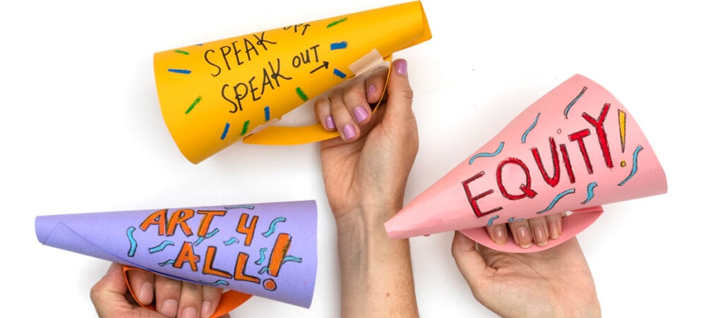 Women's History Month Say It Loud! megaphone craft