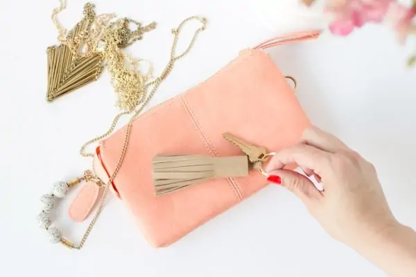 DIY Leather Tassel Keyring