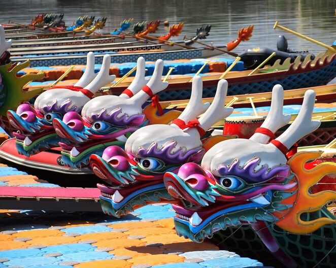 Dragon Boat Festival boats