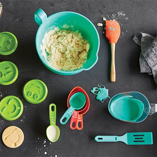 Kids may like their own baking tools when learning to bake