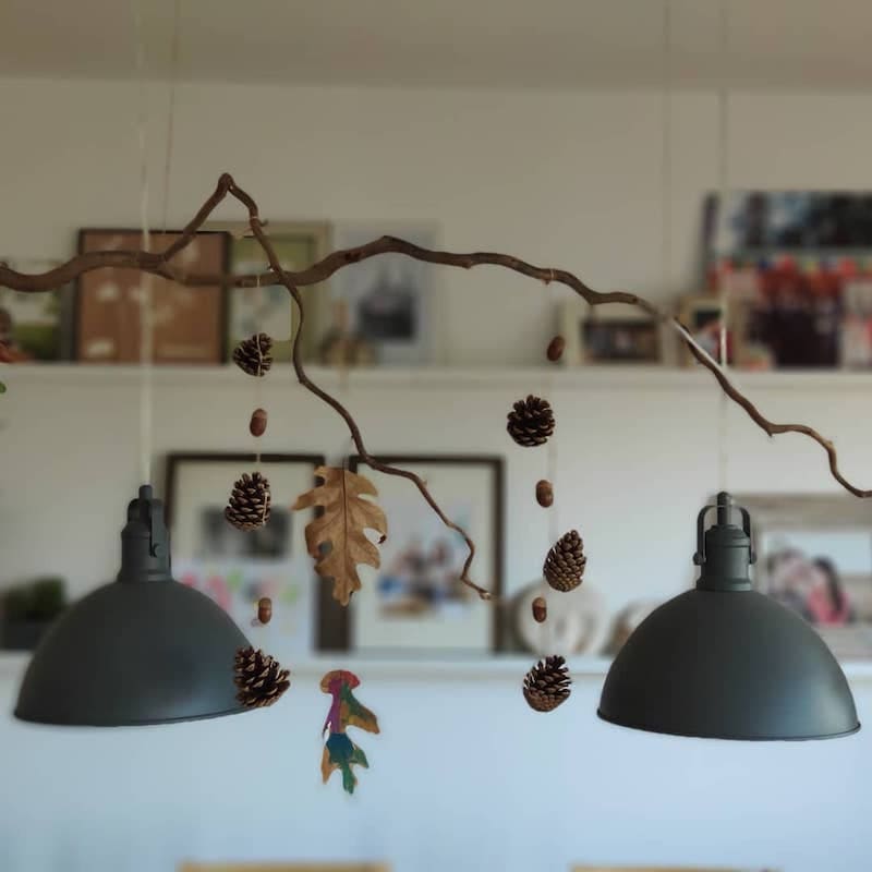 Hanging pine cone craft