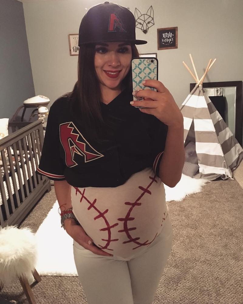 baseball pregnant halloween costume