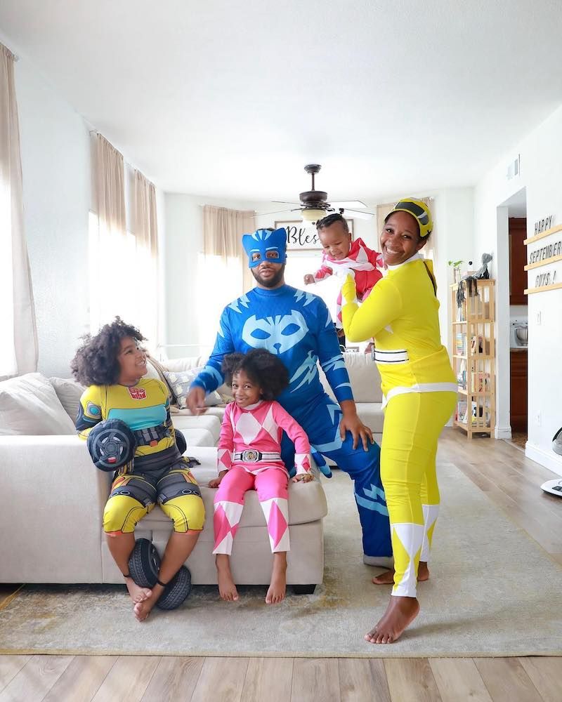 Family of 5 Superhero Halloween Costumes