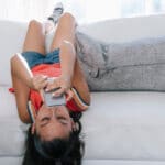 girl using instagram on her smartphone