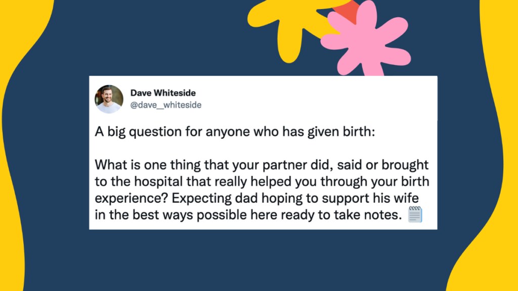 Dad-to-be asks for advice to support his wife during labor and Twitter delivers