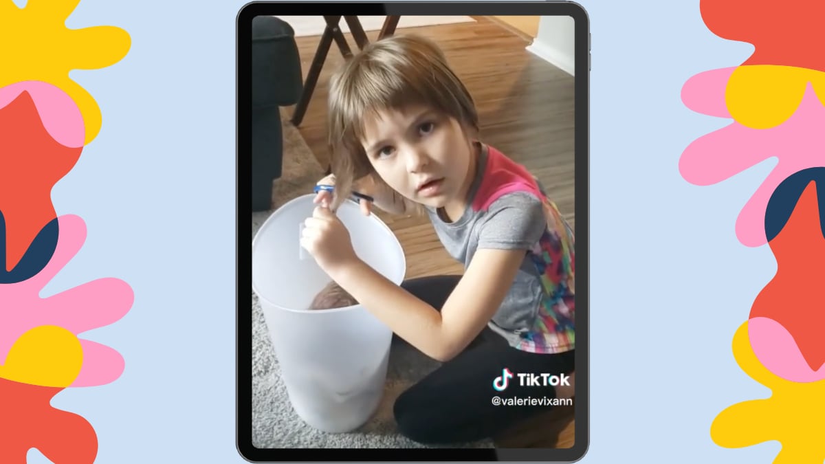 TikTok mom shares why her kindergartner is allowed to cut her own hair