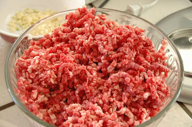 Hamburger and rice