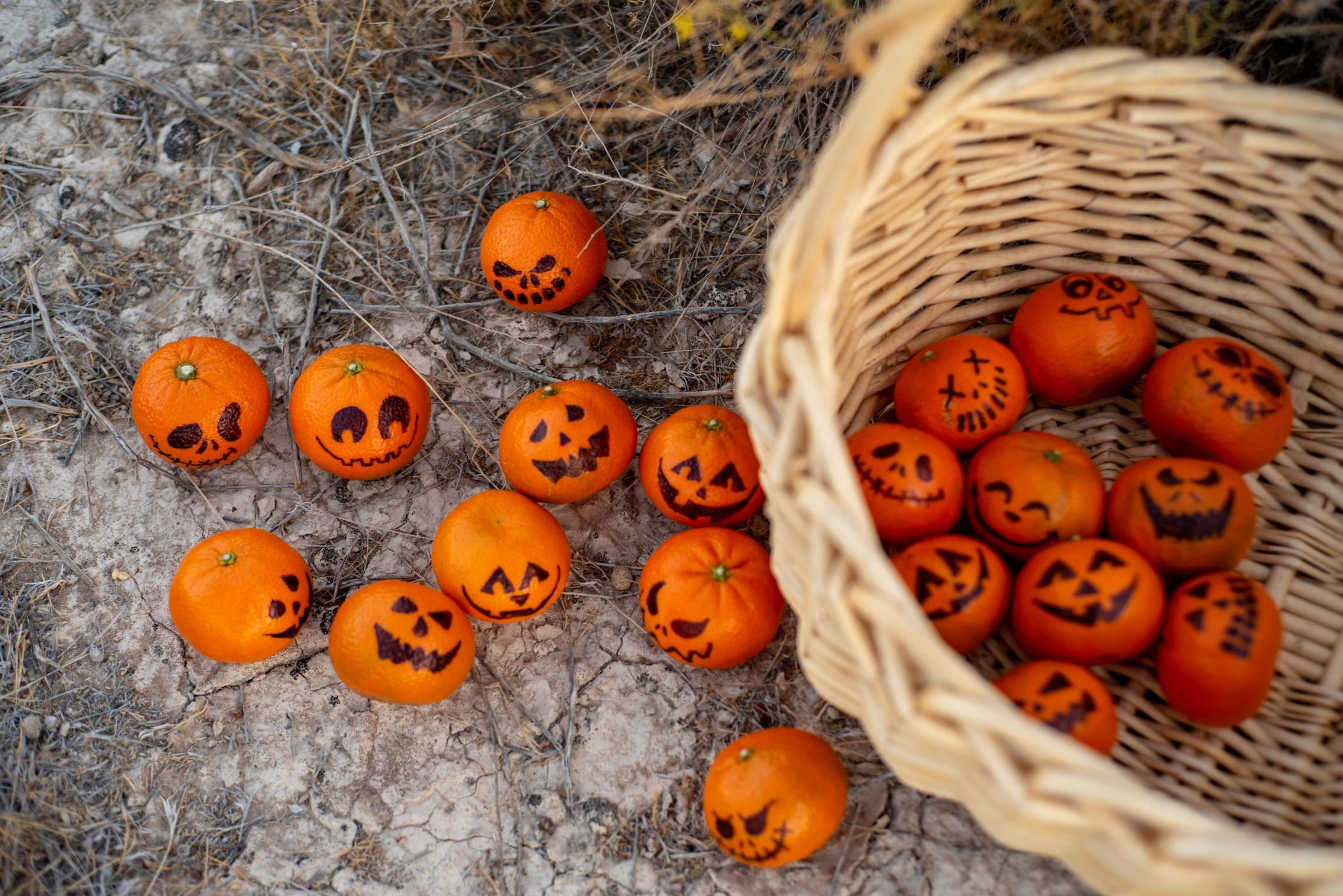 Mandarin jack o' lantern party favors