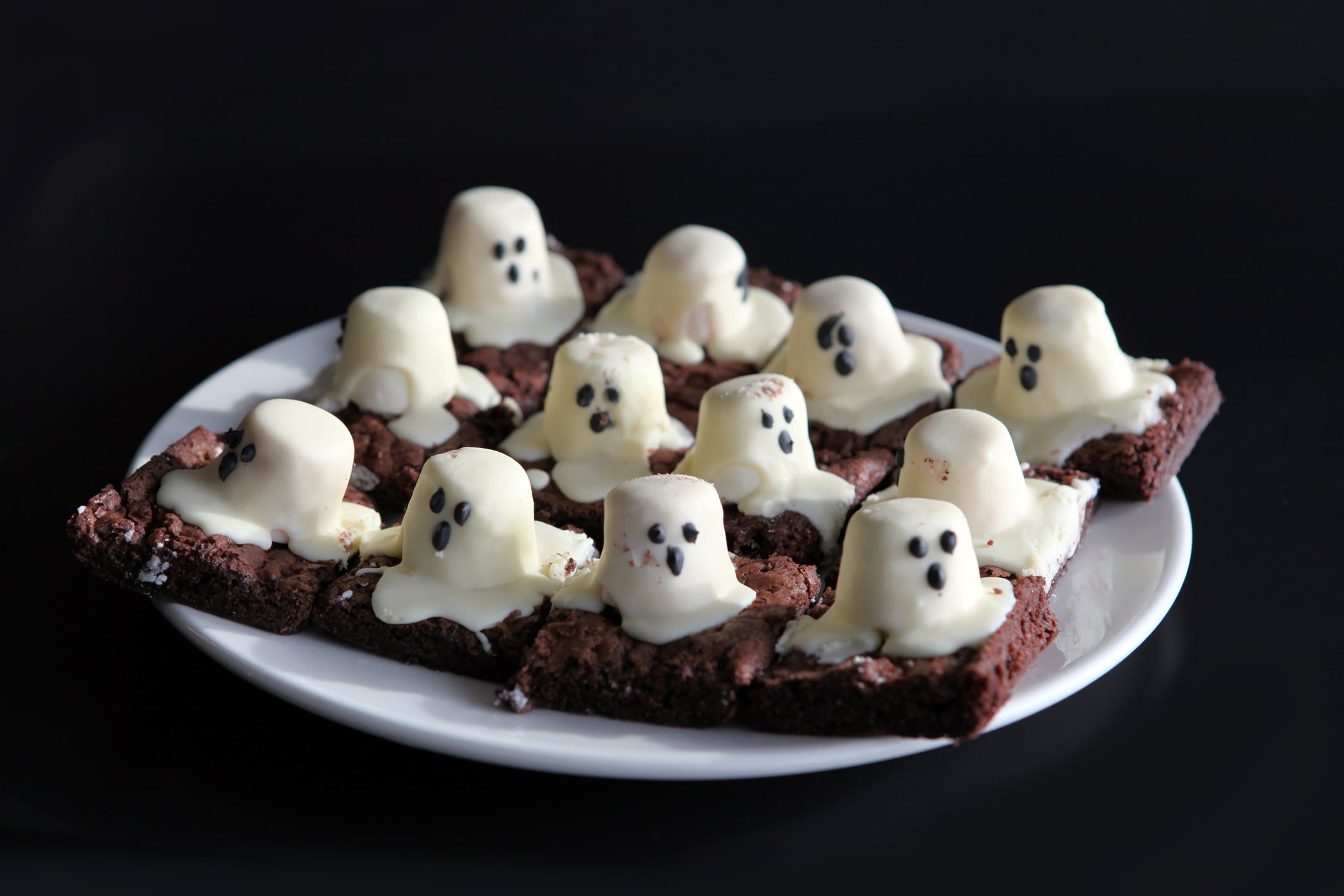 Ghost brownies for Halloween
