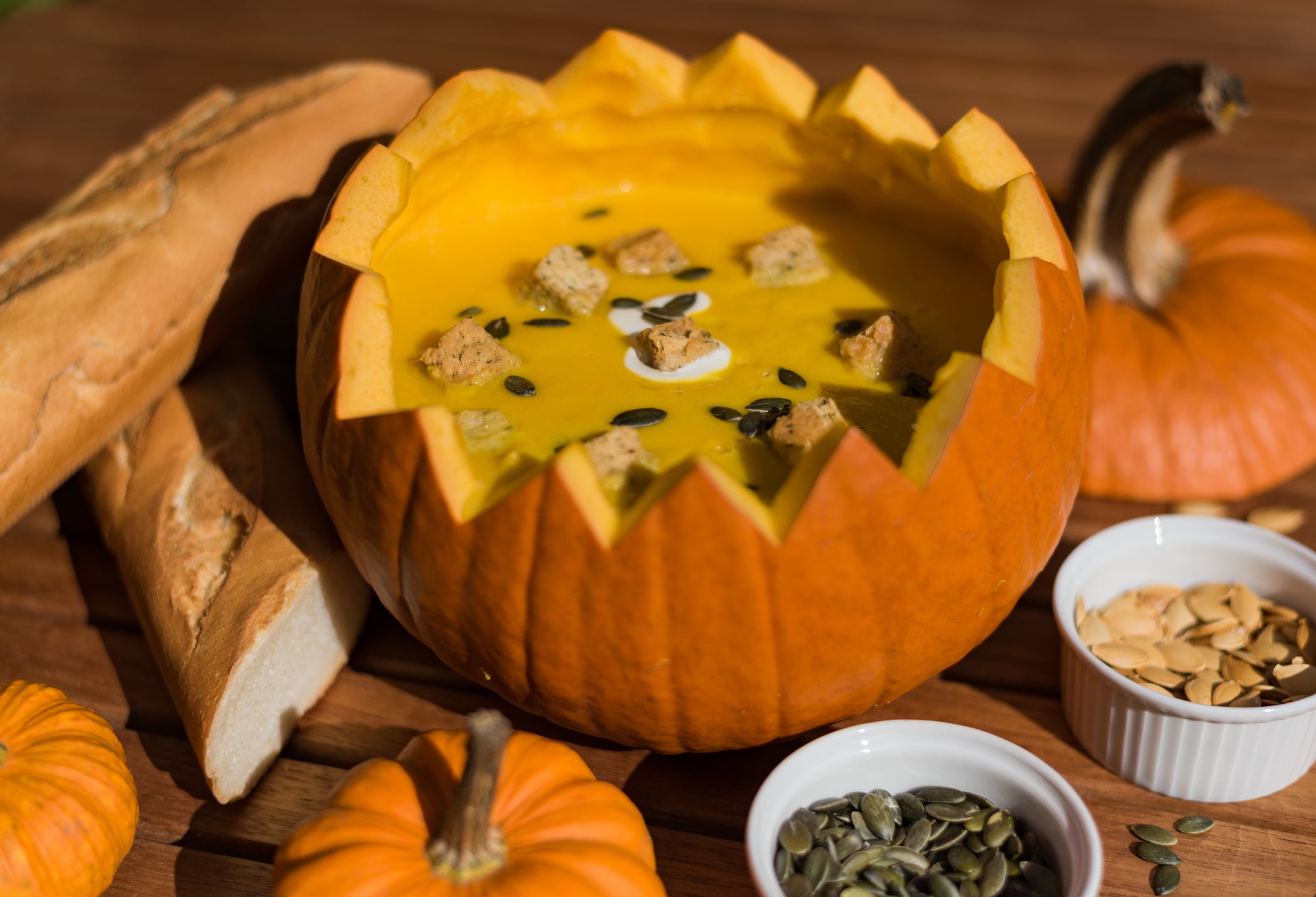 Pumpkin soup for Halloween