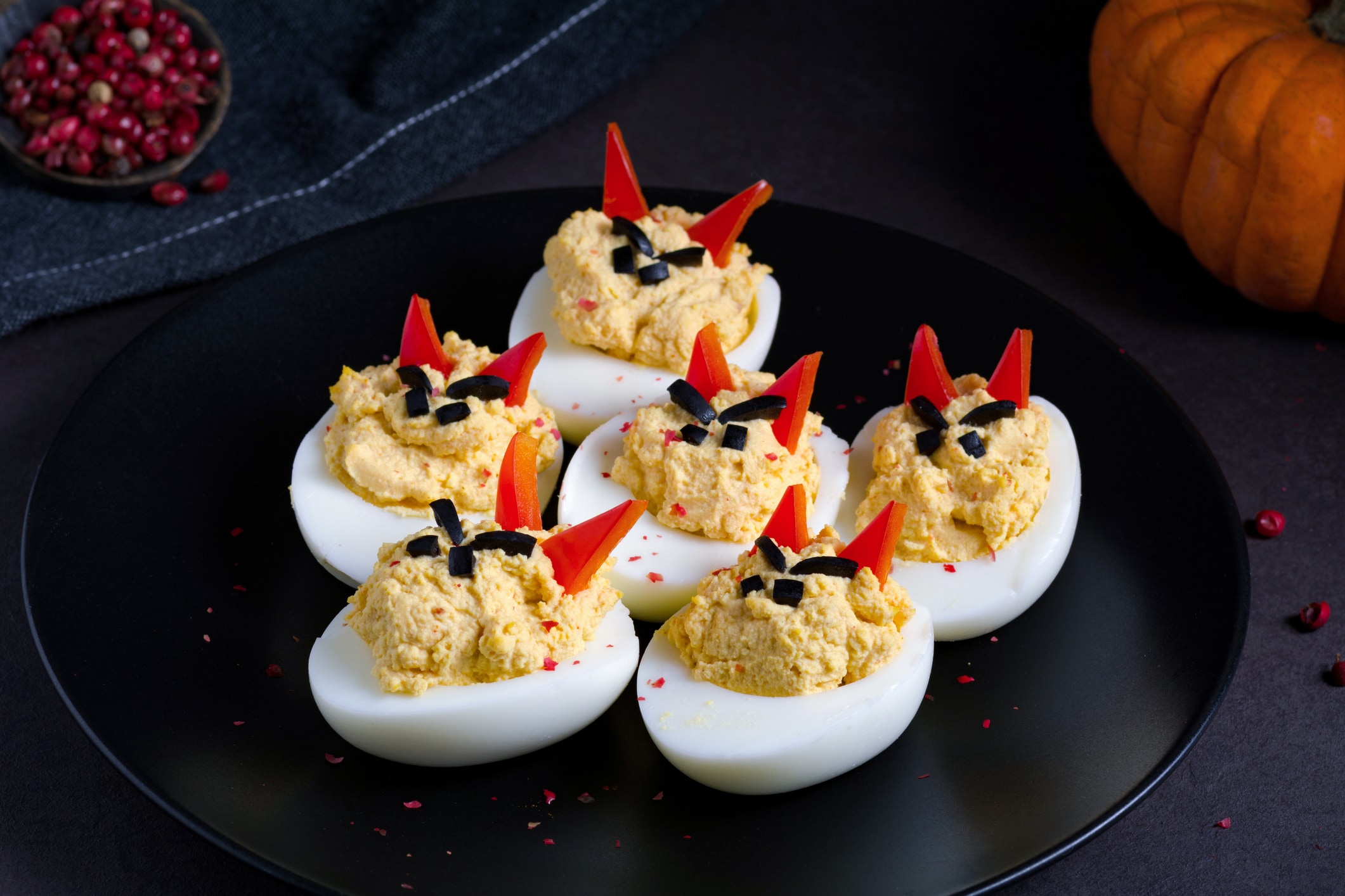 Devilish eggs for Halloween