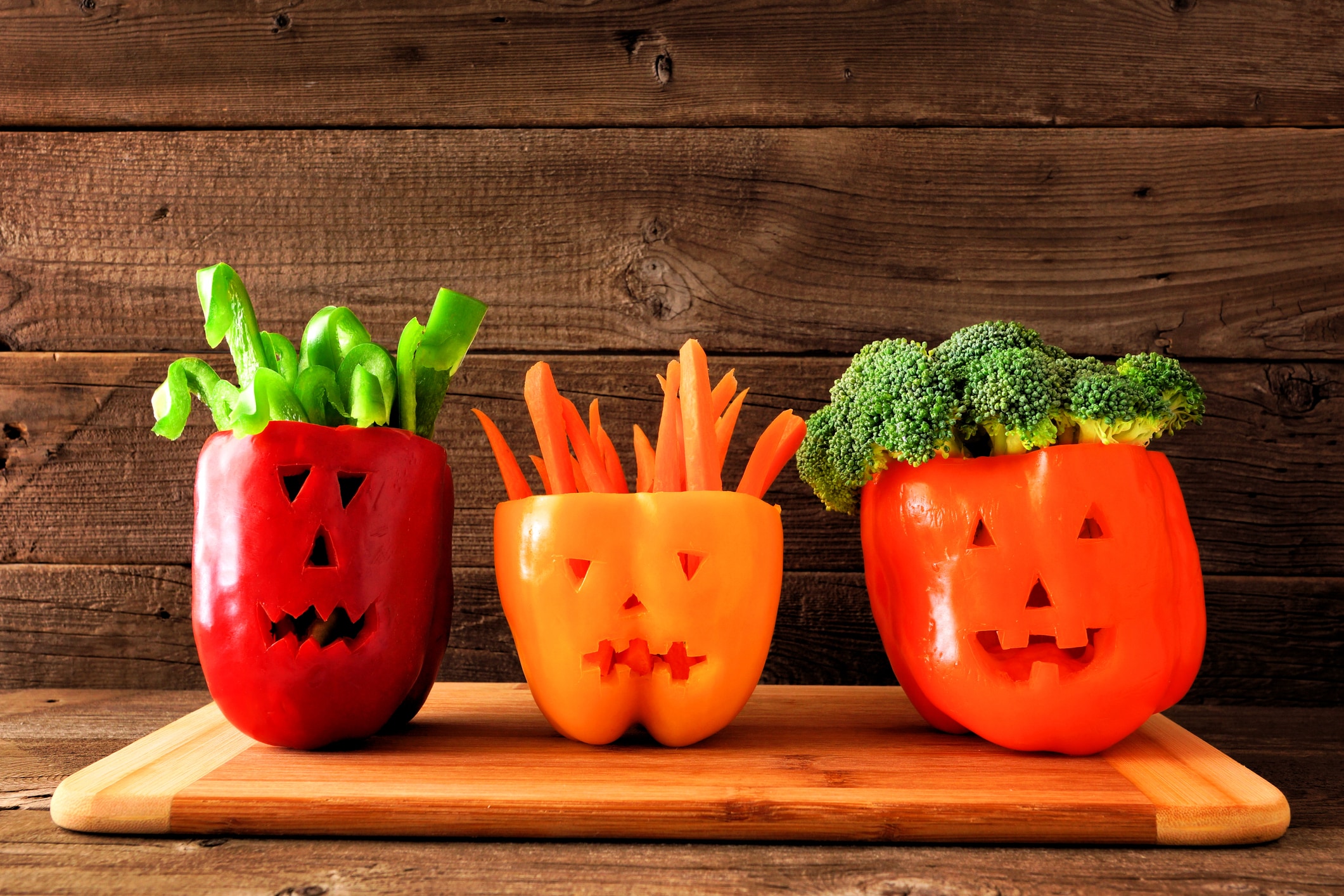 Jack o' lantern peppers