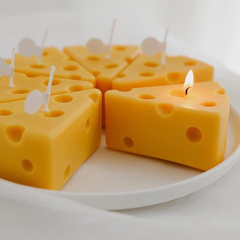cheese shape candles